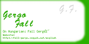 gergo fall business card